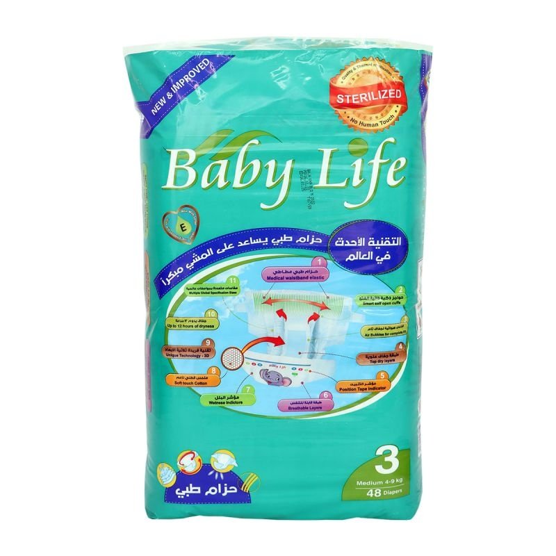 Baby Life No (3) Medium 48 Diapers Baby Life No (3) Medium 48 Diapers