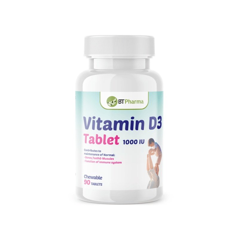 BTPharma Vitamin D3 1000 IU Chewable Tablets BTPharma Vitamin D3 1000 IU Chewable Tablets