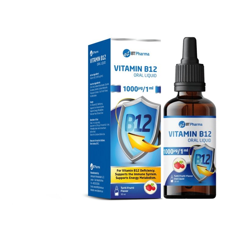 BTPharma Vitamin B12 (1000µg / 1 ml) Oral Liquid BTPharma Vitamin B12 (1000µg / 1 ml) Oral Liquid