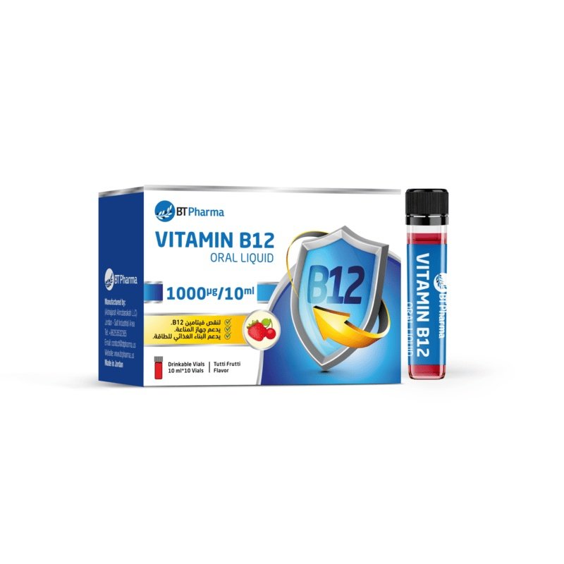 BTPharma Vitamin B12 (1000 µg / 10 ml) Oral Liquid BTPharma Vitamin B12 (1000 µg / 10 ml) Oral Liquid