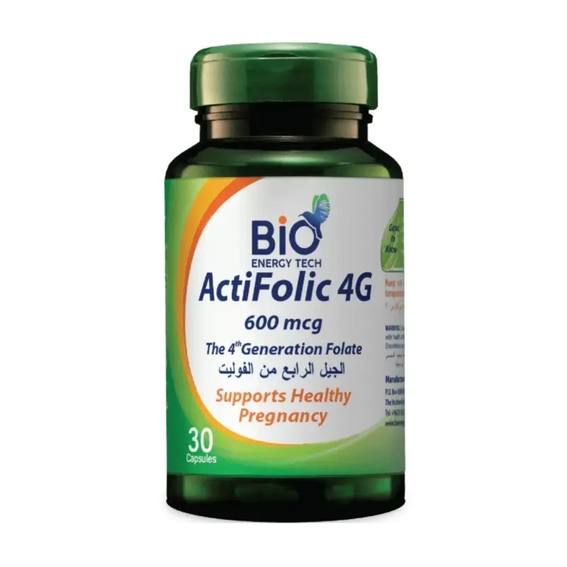 Bio Energy Tech Actifolic 4G 600 Mcg 30 Capsules Bio Energy Tech Actifolic 4G 600 Mcg 30 Capsules