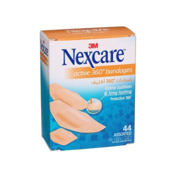Nexcare Active 360 Bandages Extra Cushion 44 Pcs Nexcare Active 360 Bandages Extra Cushion 44 Pcs