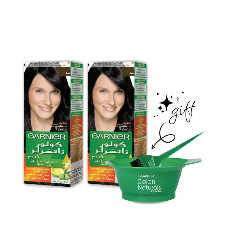 Garnier Color Naturals Creme Hair Color No (1.0) Black - 2box 10% offer Garnier Color Naturals Creme Hair Color No (1.0) Black - 2box 10% offer