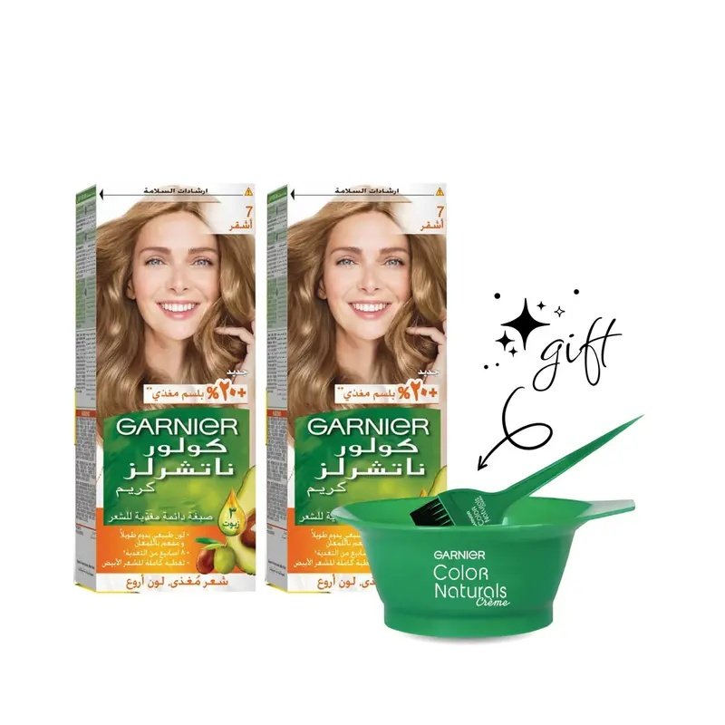 Garnier Color Naturals Creme Hair Color No (7.0) Blonde - 2box 10% offer Garnier Color Naturals Creme Hair Color No (7.0) Blonde - 2box 10% offer