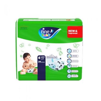 Fine Baby No (4) Large 7-14 Kg 24 Diapers Fine Baby No (4) Large 7-14 Kg 24 Diapers