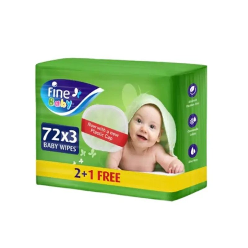 Fine Baby Wipes Green 72 Wipes 2+1 Free Offer Fine Baby Wipes Green 72 Wipes 2+1 Free Offer