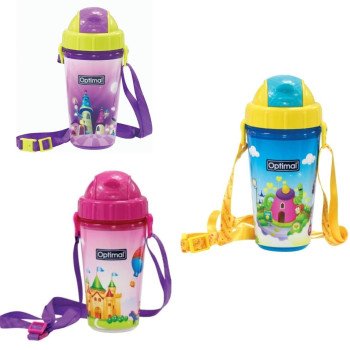Optimal Insulated Cup With Straw 12m+ 350 ml ( Blue-Pink-Purple ) Optimal Insulated Cup With Straw 12m+ 350 ml ( Blue-Pink-Purple )