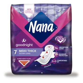 Nana Maxi Thick Good Night Wings 7 Pads Nana Maxi Thick Good Night Wings 7 Pads