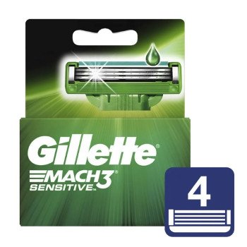 Gillette Mach3 Sensitive Razor Blades 4 Count Gillette Mach3 Sensitive Razor Blades 4 Count