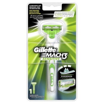 Gillette Mach3 Sensitive Razor + 1 Razor Blade Gillette Mach3 Sensitive Razor + 1 Razor Blade