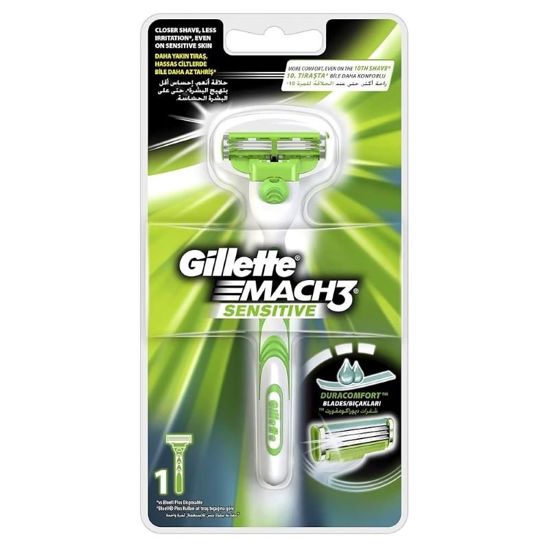 Gillette Mach3 Sensitive Razor + 1 Razor Blade
