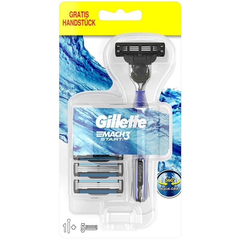 Gillette Mach3 Start Razor + 5 Razor Blade