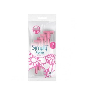 Gillette Simply Venus Basic Women's Disposable Blades 5 Count Gillette Simply Venus Basic Women's Disposable Blades 5 Count