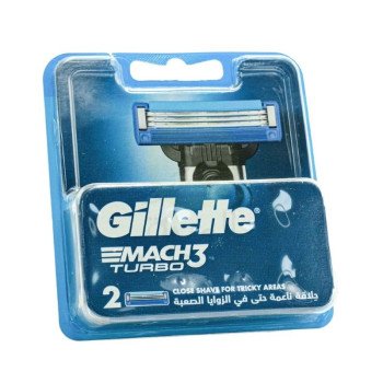 Gillette Mach3 Turbo Razor Blades 2 Count Gillette Mach3 Turbo Razor Blades 2 Count