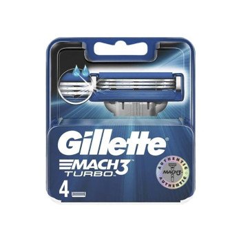 Gillette Mach3 Turbo Razor Blades 4 Count Gillette Mach3 Turbo Razor Blades 4 Count