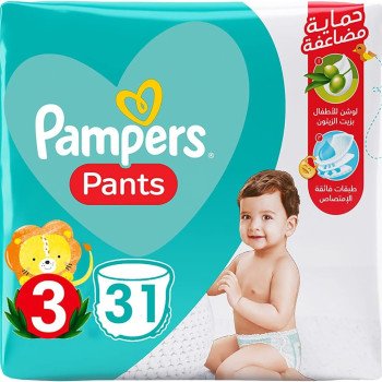 Pampers No (3) Pants 6-11 Kg 31 Diapers Pampers No (3) Pants 6-11 Kg 31 Diapers