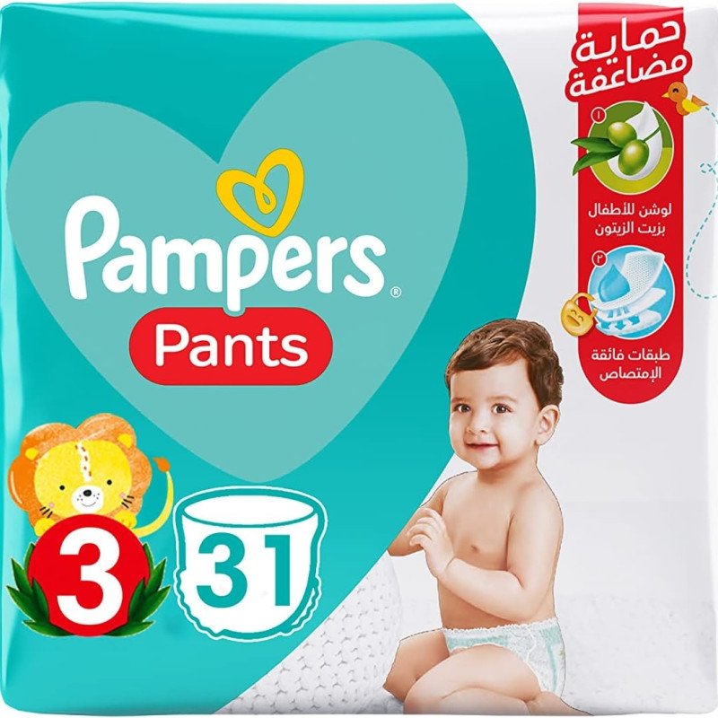 بامبرز رقم (3) بنطلون 6-11كجم 31 حفاضة