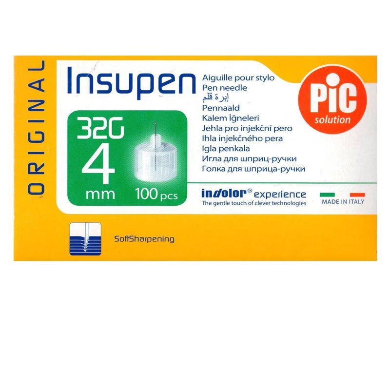 Pic Insupen 4mm 32G -0.23mm 100 Pcs Pic Insupen 4mm 32G -0.23mm 100 Pcs