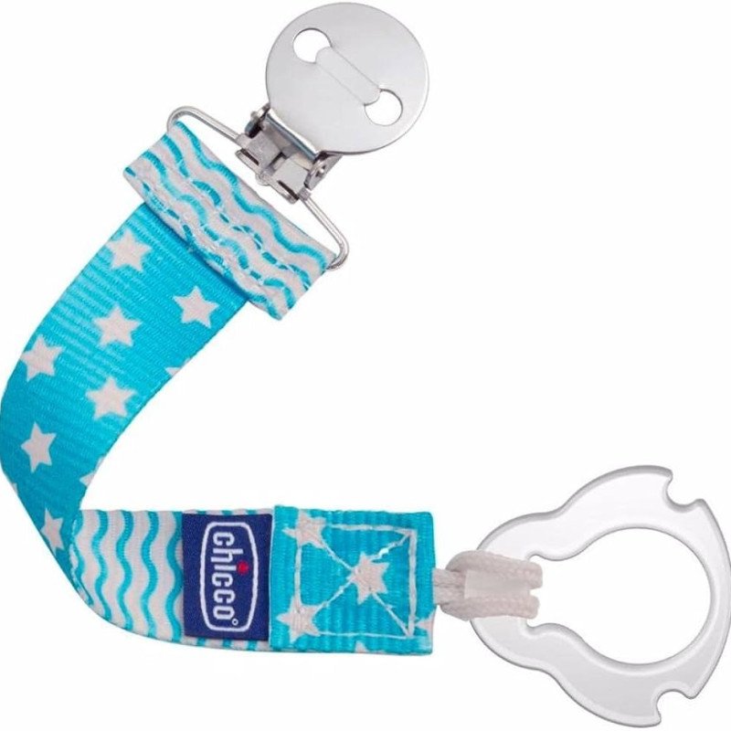 Chicco Soother Clip With Ribbon 0m+