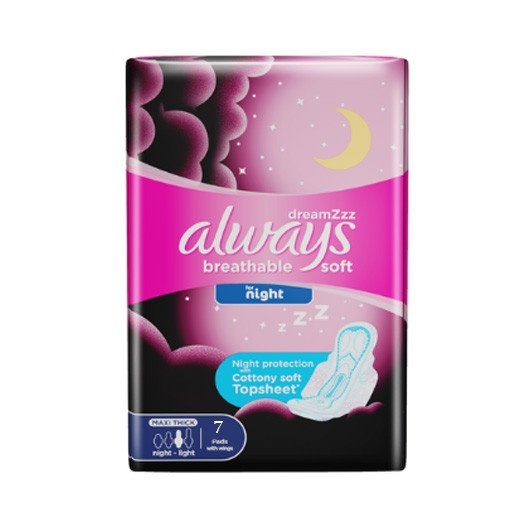 Always Dreamzzz Maxi Thick Night - Light 7 Pads Always Dreamzzz Maxi Thick Night - Light 7 Pads