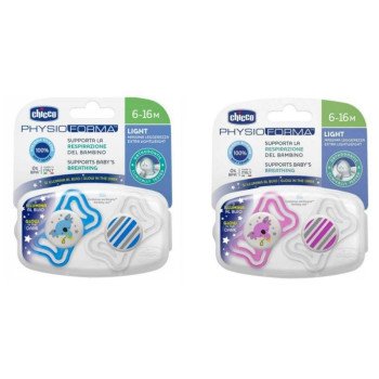 Chicco Physio Forma Light 6-16m Soother 2 Pcs Pink / Blue Chicco Physio Forma Light 6-16m Soother 2 Pcs Pink / Blue
