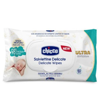 Chicco Delicate Wipes With Flip Cover 60 Pcs Chicco Delicate Wipes With Flip Cover 60 Pcs