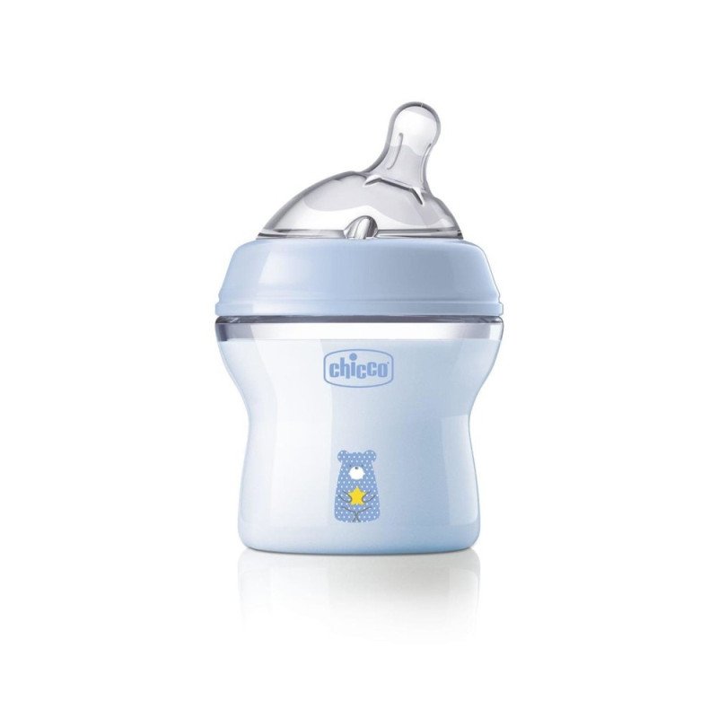 Chicco Natural Feeling Bottle 0m+ Feeding Bottle Regular Flow 150 ml Blue Chicco Natural Feeling Bottle 0m+ Feeding Bottle Regular Flow 150 ml Blue