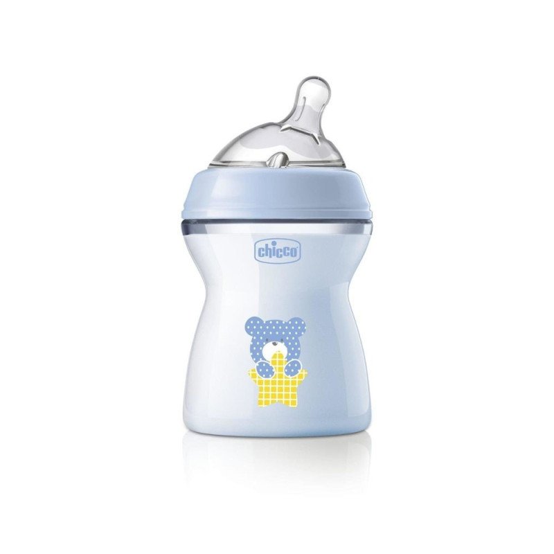 Chicco Natural Feeling Bottle 2m+ Medium Flow 250 ml Blue Boy