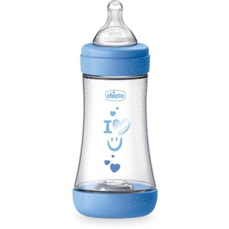 Chicco Perfect 5 Inturi Flow System 2m+ Medium Flow Bottle Blue Boy 240 ml Chicco Perfect 5 Inturi Flow System 2m+ Medium Flow Bottle Blue Boy 240 ml