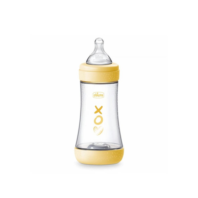 Chicco Perfect 5 Inturi Flow System 2m+ Medium Flow Bottle Yellow 240 ml Chicco Perfect 5 Inturi Flow System 2m+ Medium Flow Bottle Yellow 240 ml