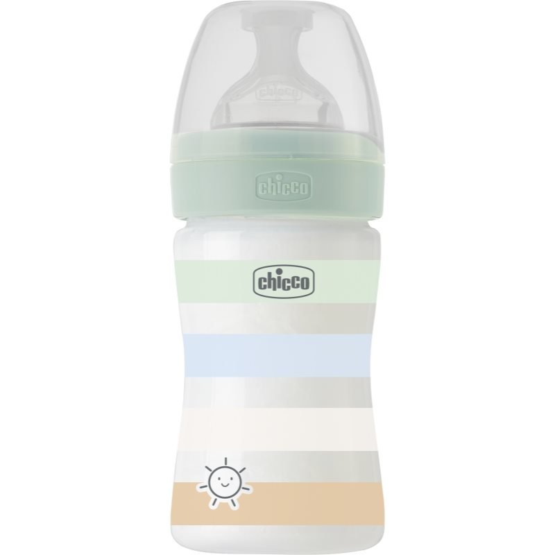 Chicco Well Being Feeding Bottle 0m+ Slow Flow Green 150 ml