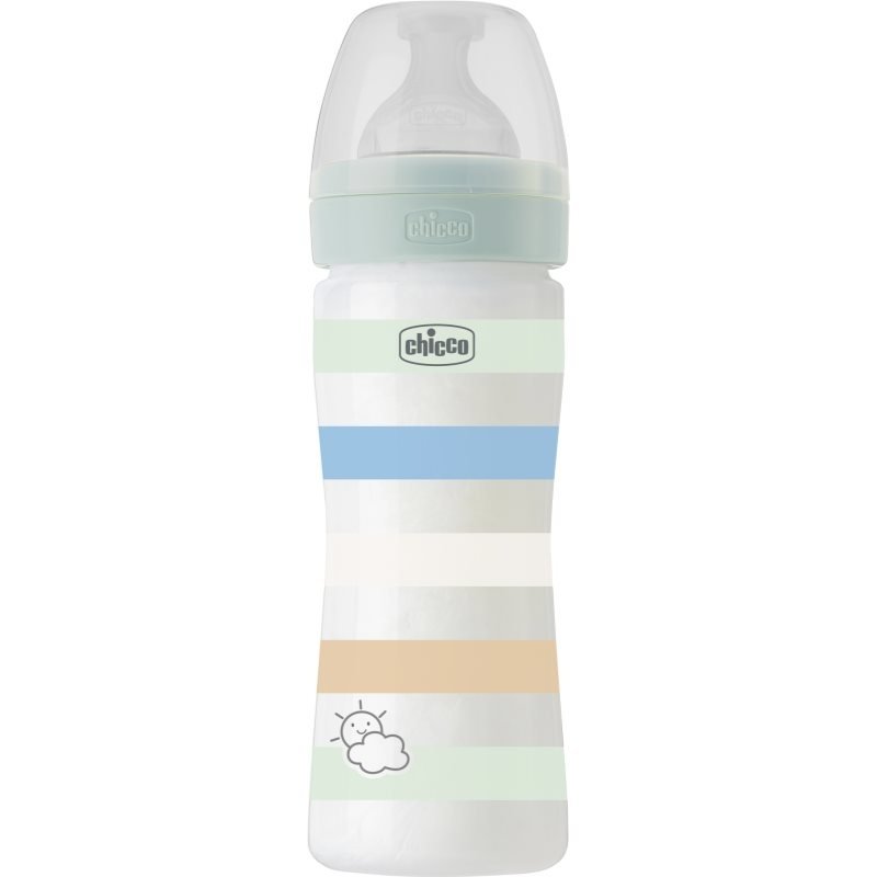 Chicco Well Being Feeding Bottle 2m+ Medium Flow Green 250 ml Chicco Well Being Feeding Bottle 2m+ Medium Flow Green 250 ml