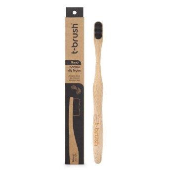 T-Brush Nano Bamboo Ultra Soft Toothbrush Dark Grey Color T-Brush Nano Bamboo Ultra Soft Toothbrush Dark Grey Color