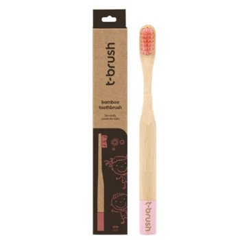 T-Brush Kids Bamboo Toothbrush Pink T-Brush Kids Bamboo Toothbrush Pink