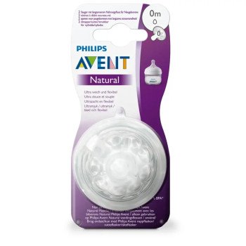 Philips Avent Natural 0m First Flow Teats 2 Pcs Philips Avent Natural 0m First Flow Teats 2 Pcs