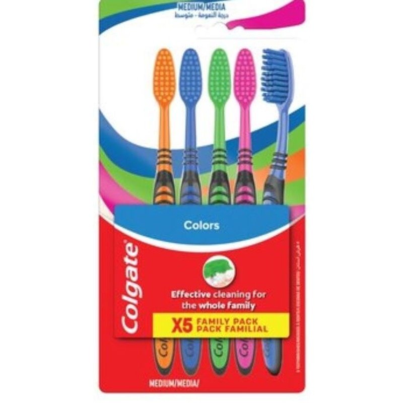 Colgate X5 Colors Family Back Medium Toothbrush