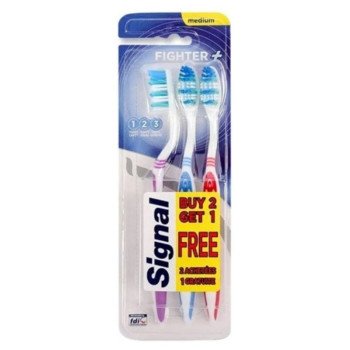 Signal Fighter Medium Toothbrush 2+1 Free Signal Fighter Medium Toothbrush 2+1 Free