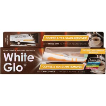 White Glo Coffee & Tea Drinkers Formula Toothpaste 100ml + Toothbrush White Glo Coffee & Tea Drinkers Formula Toothpaste 100ml + Toothbrush
