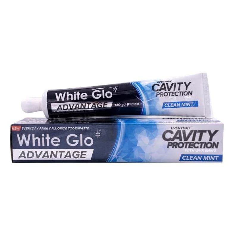 White Glo Advantage Cavity Protection Clean Mint 140G White Glo Advantage Cavity Protection Clean Mint 140G