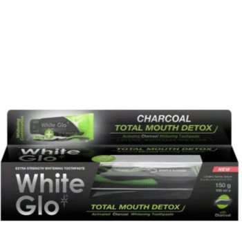 White Glo Total Mouth Detox Toothpaste 100ml + Toothbrush White Glo Total Mouth Detox Toothpaste 100ml + Toothbrush